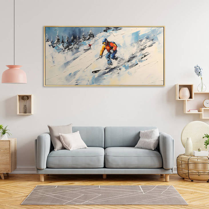 Winter Sports Impasto Art #VA98