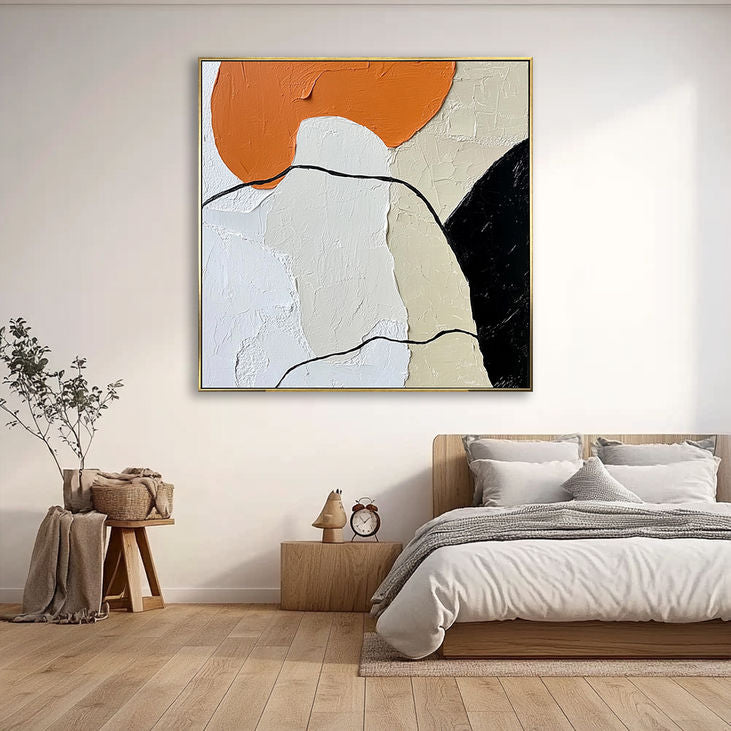 Modern Minimalist Abstract Textured Wall Art #YX156