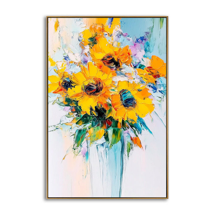 Vibrant Floral Bouquet Canvas Art #YX92