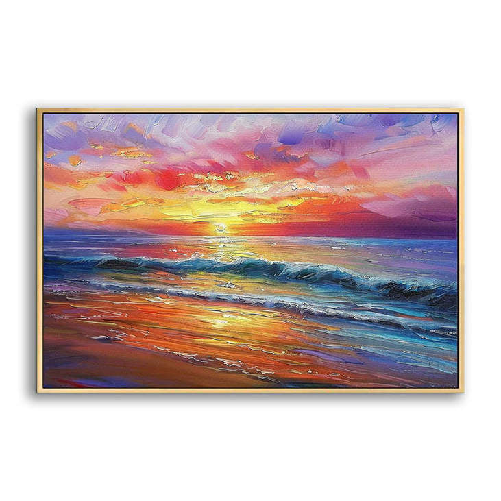 Colorful Coastal Sunset Painting #VA307