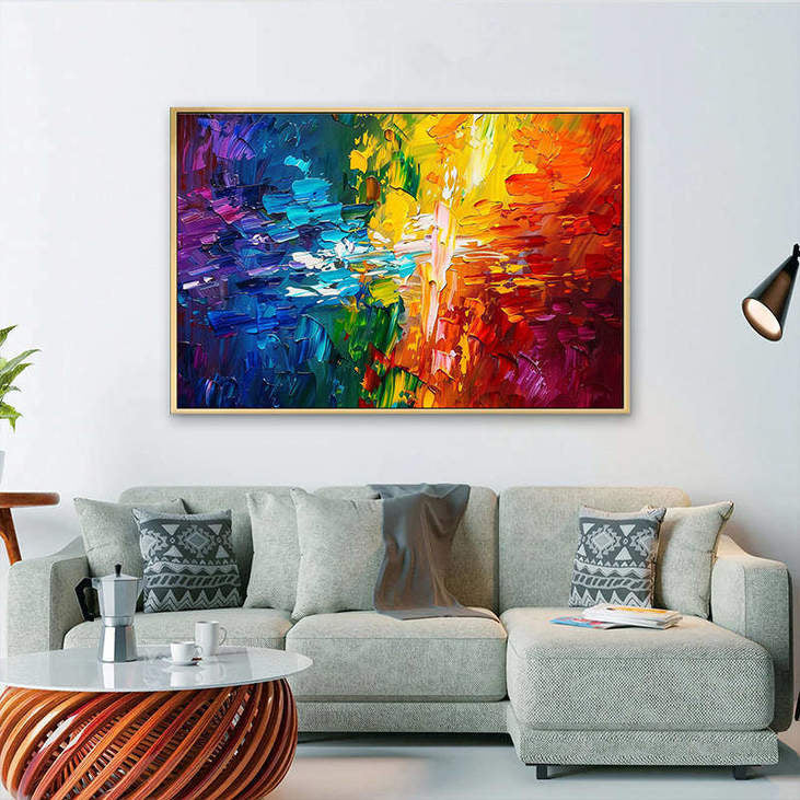 Colorful Abstract Canvas Painting #VA306