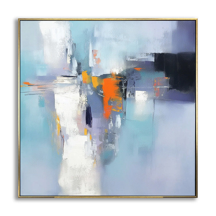 Blue Toned Abstract Hand Painted Wall Decor #YX130
