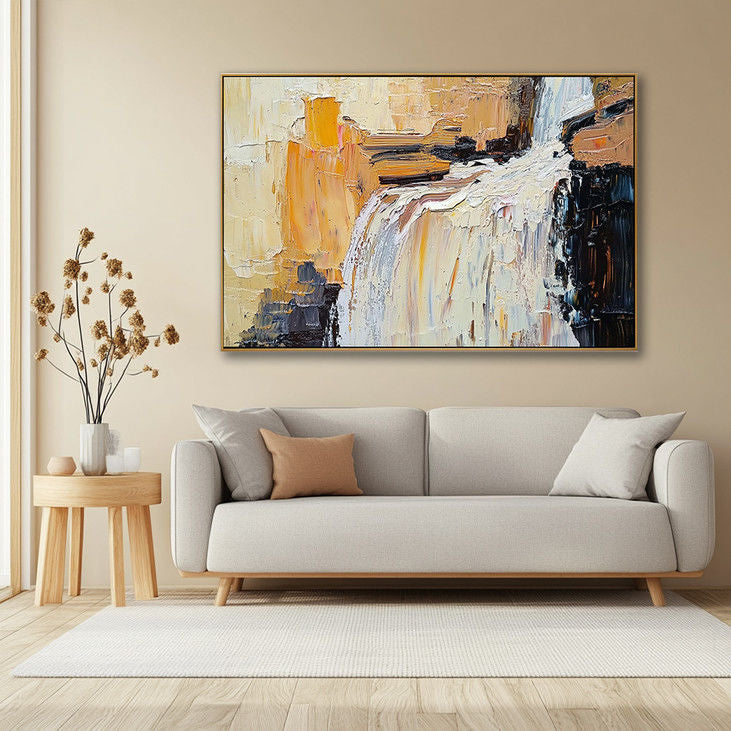 Elegant Abstract Waterfall Canvas #YX125