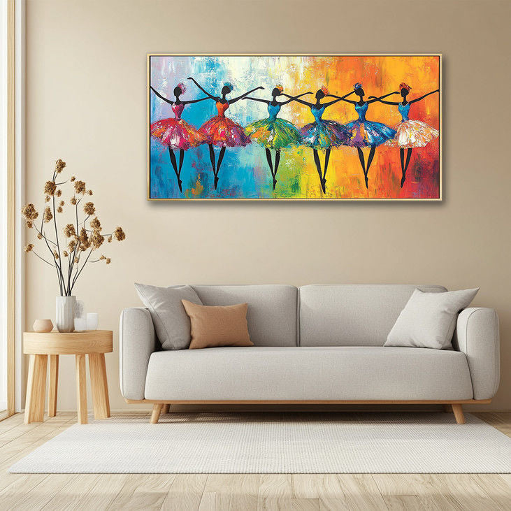 Colorful Ballerina Canvas Art  #YX97