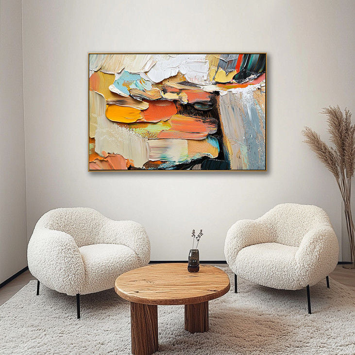 Hand Painted Textured Abstract Canvas #YX116