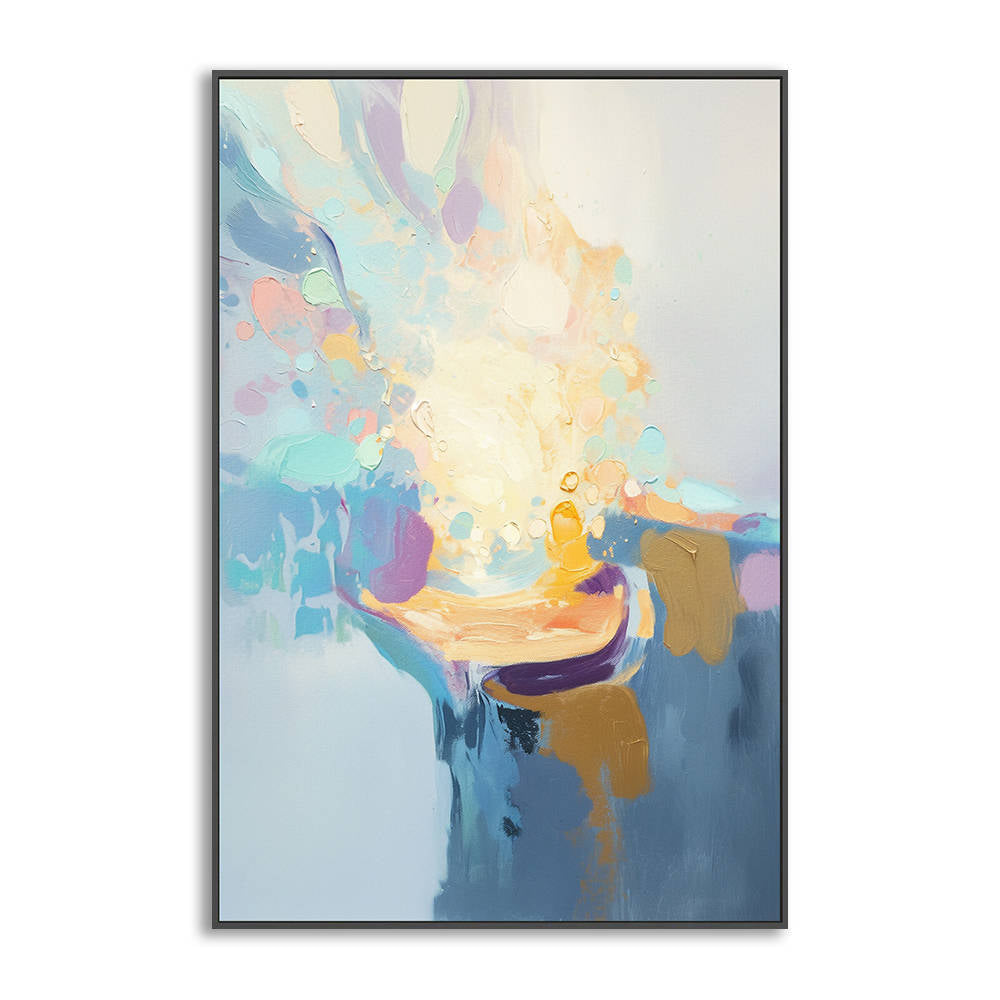 Hand Painted Abstract Color Burst Canvas Art #YX314