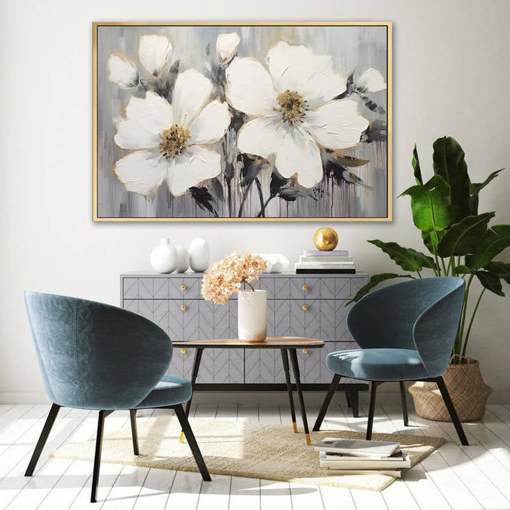 Gray Toned Floral Art #VA71