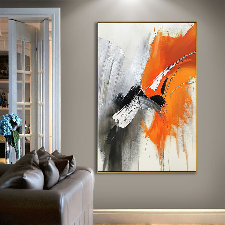 Modern Expressive Brushstroke Abstract Stylish Home Decor # YX173