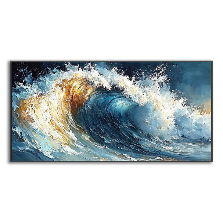 Impasto Ocean Wave Canvas Painting #YX215