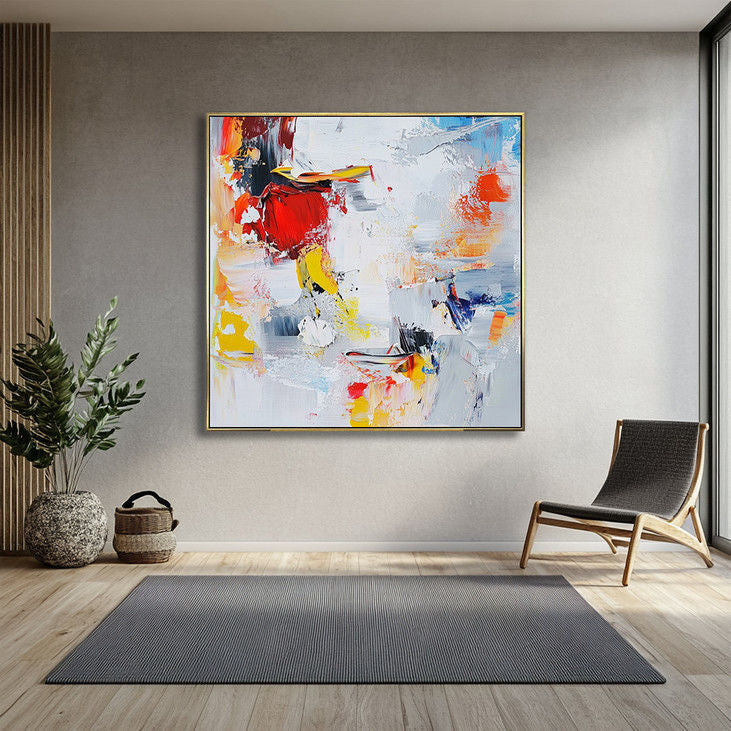 Vibrant Impasto Abstract Art #YX28