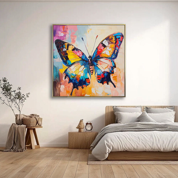 Hand Painted Colorful Butterfly Canvas #YX33