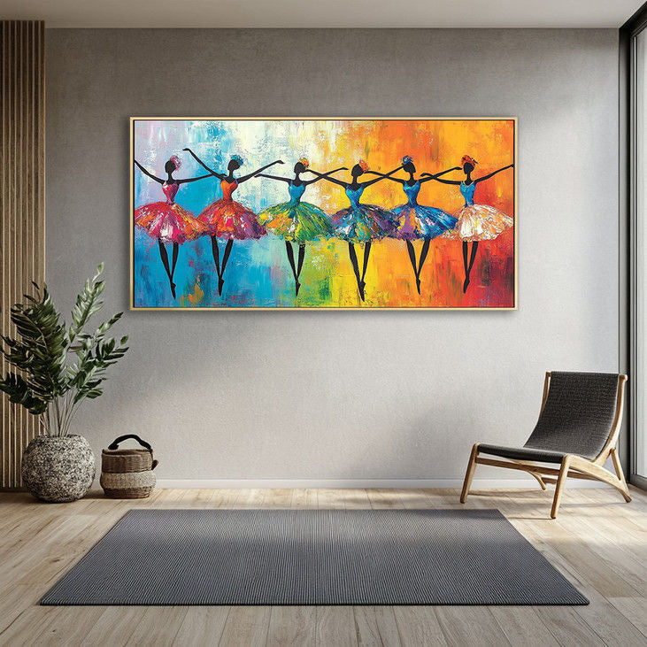 Colorful Ballerina Canvas Art  #YX97