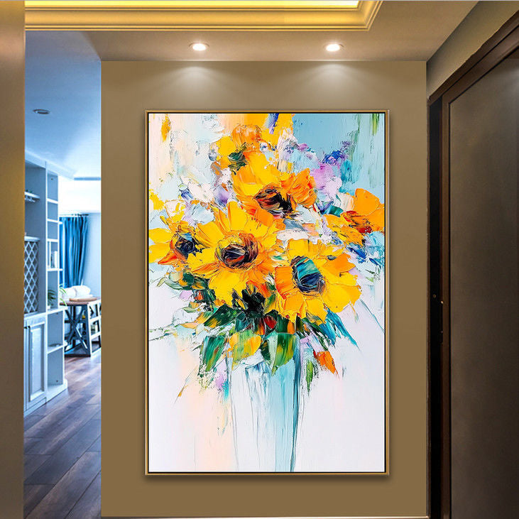 Vibrant Floral Bouquet Canvas Art #YX92