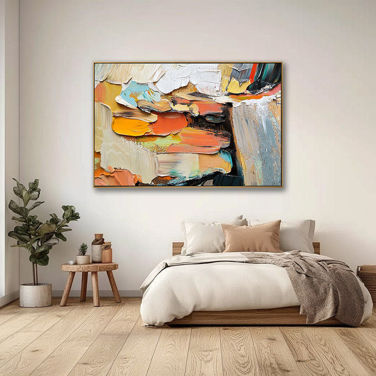 Hand Painted Textured Abstract Canvas #YX116