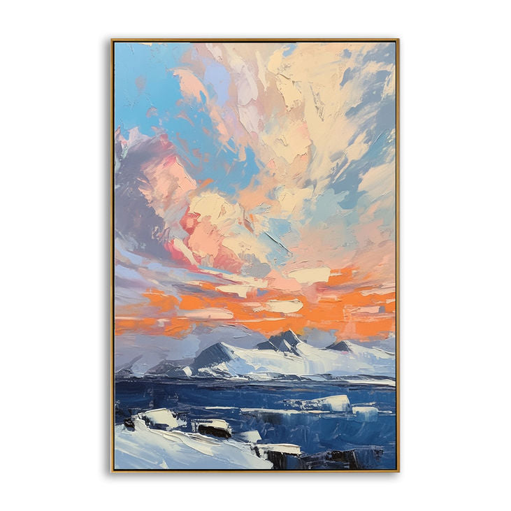 Abstract Sunset Landscape Wall Art #YX163
