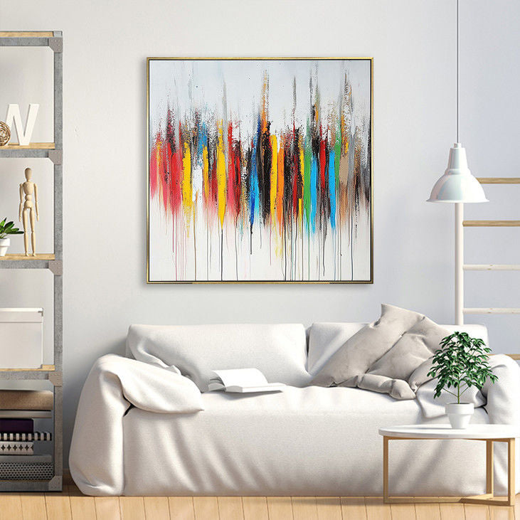 Colorful Drip Abstract Canvas Art #YX137