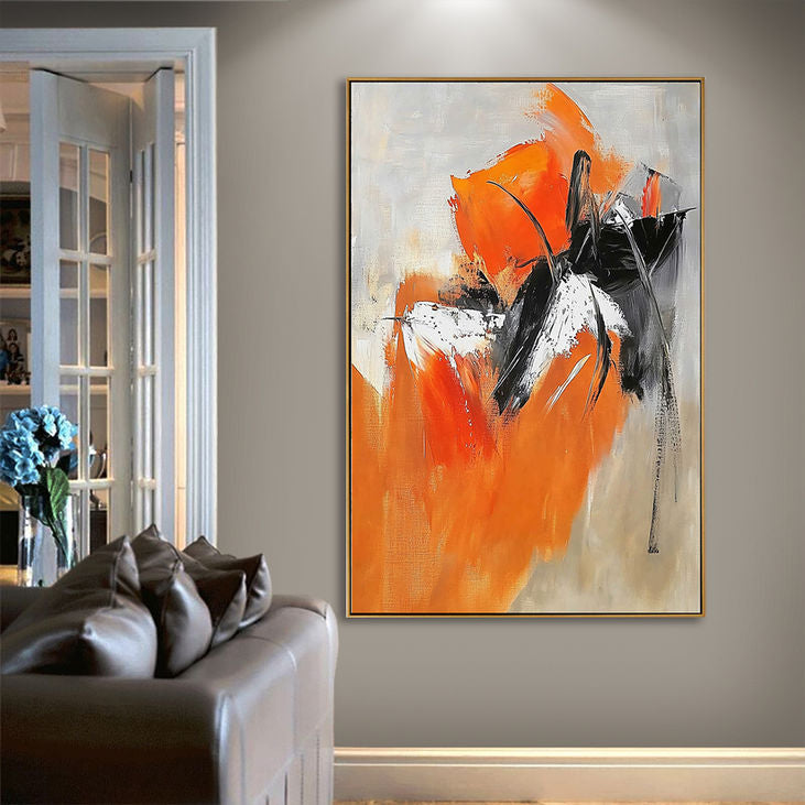 Hand - Painted Modern Abstract Canvas # YX174