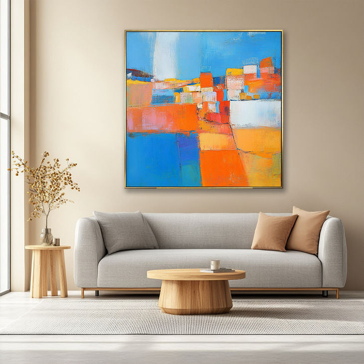 Bright City Vistas: Abstract Geometric Art #YX159