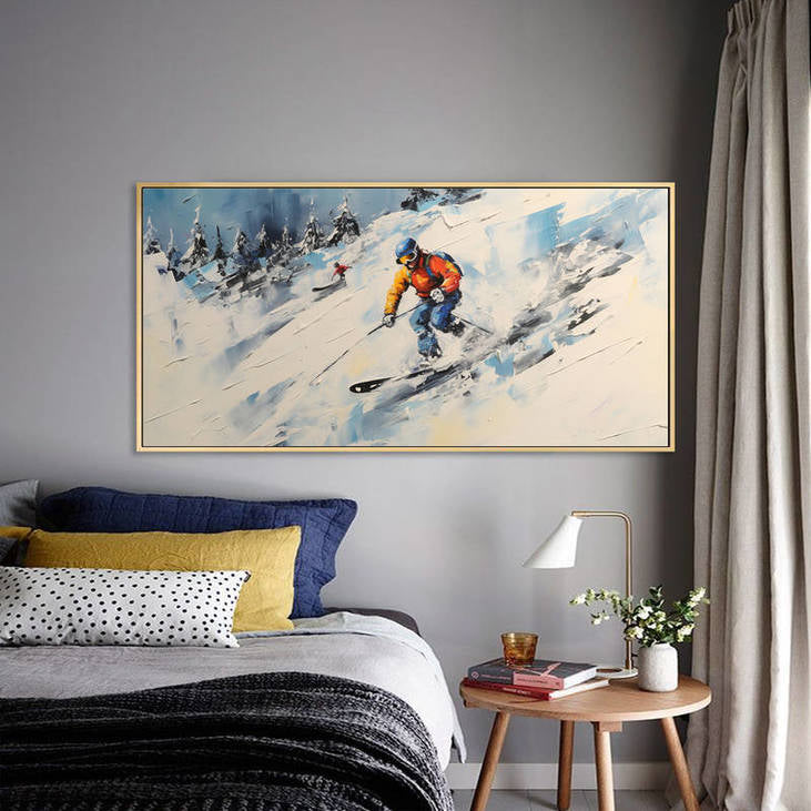 Winter Sports Impasto Art #VA98