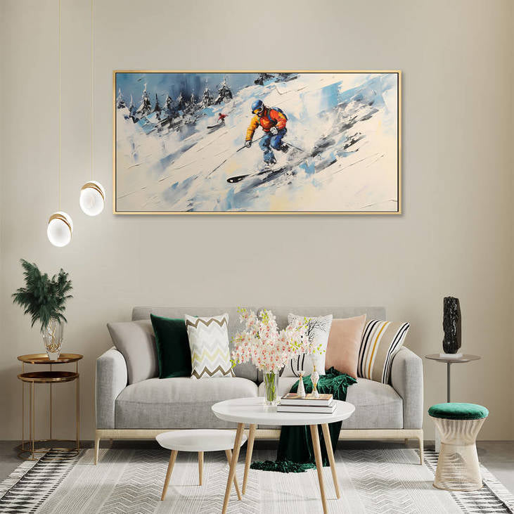 Winter Sports Impasto Art #VA98